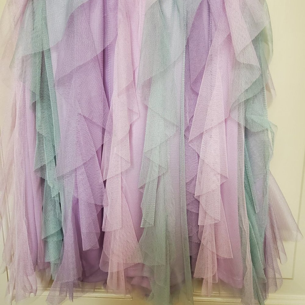 love, jayne 12 dress Sequins, Ruffles Rhinestone Multicolor New w/o Tag - Picture 3 of 6